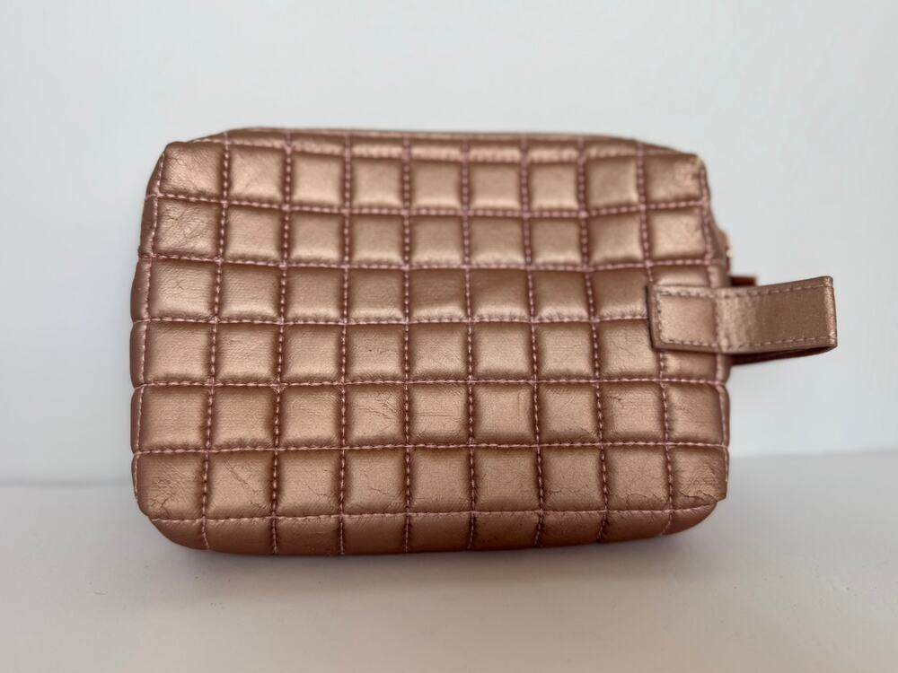 MAC RiRi Hearts Rihanna Bronze Quilted Makeup Bag Cosmetic Pouch